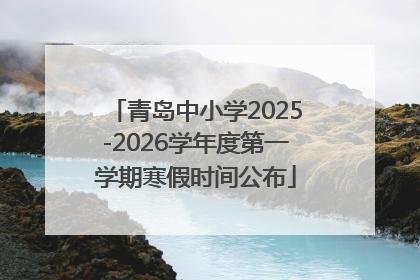 青岛中小学2025-2026学年度第一学期寒假时间公布