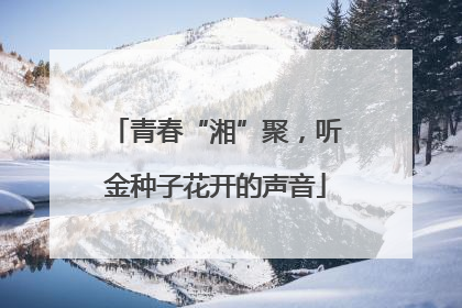 青春“湘”聚，听金种子花开的声音