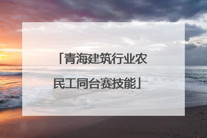 青海建筑行业农民工同台赛技能