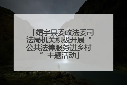 靖宇县委政法委司法局机关积极开展“公共法律服务进乡村”主题活动