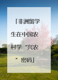 非洲留学生在中国农村学“兴农”密码