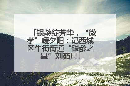 银龄绽芳华，“微孝”暖夕阳：记西城区牛街街道“银龄之星”刘茹月
