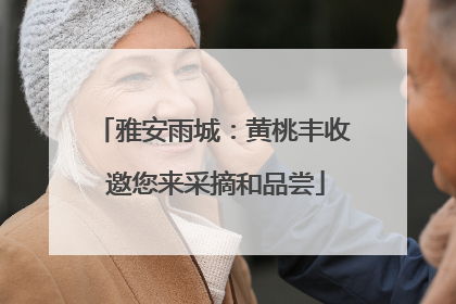 雅安雨城：黄桃丰收 邀您来采摘和品尝