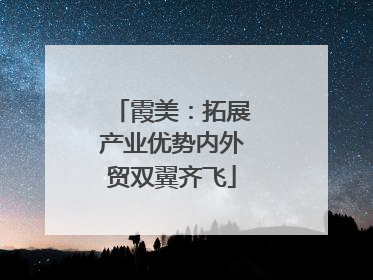 霞美：拓展产业优势内外贸双翼齐飞