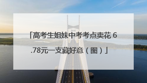 高考生姐妹中考考点卖花 6.78元一支藏好意（图）