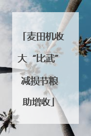 麦田机收大“比武” 减损节粮助增收