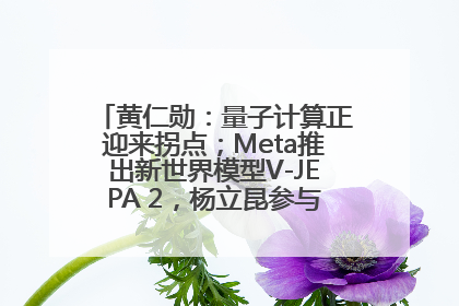 黄仁勋：量子计算正迎来拐点；Meta推出新世界模型V-JEPA 2，杨立昆参与开发丨全球科技早参