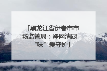 黑龙江省伊春市市场监管局：净网清厨 “味”爱守护