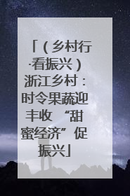 （乡村行·看振兴）浙江乡村：时令果蔬迎丰收 “甜蜜经济”促振兴