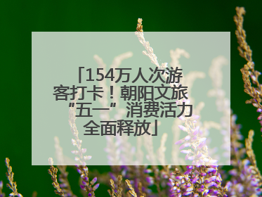 154万人次游客打卡！朝阳文旅“五一”消费活力全面释放