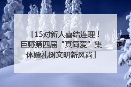 15对新人喜结连理！巨野第四届“真简爱”集体婚礼树文明新风尚