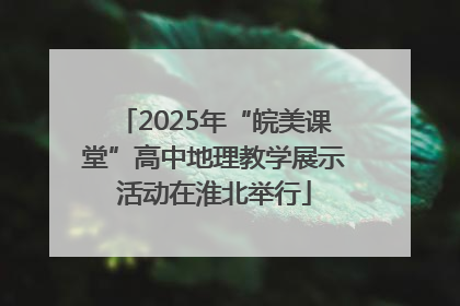 2025年“皖美课堂”高中地理教学展示活动在淮北举行