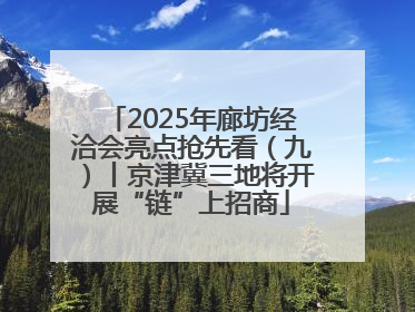 2025年廊坊经洽会亮点抢先看（九）丨京津冀三地将开展“链”上招商