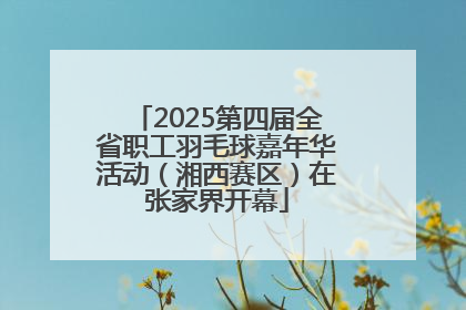 2025第四届全省职工羽毛球嘉年华活动（湘西赛区）在张家界开幕