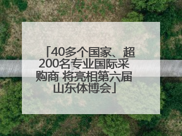 40多个国家、超200名专业国际采购商 将亮相第六届山东体博会