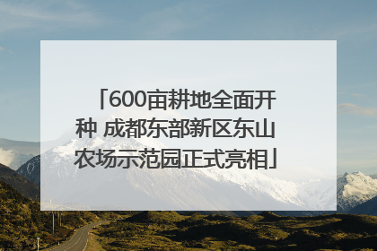 600亩耕地全面开种 成都东部新区东山农场示范园正式亮相
