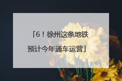 6！徐州这条地铁预计今年通车运营