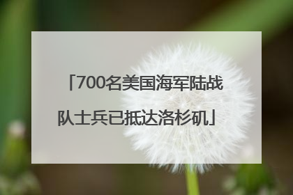 700名美国海军陆战队士兵已抵达洛杉矶