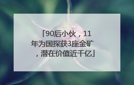 90后小伙，11年为国探获3座金矿，潜在价值近千亿